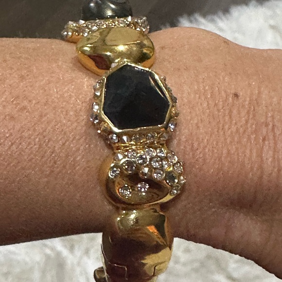 Alexis Bitter Gold and Black Gemstone Bracelet- Costume Jewelry - Picture 8 of 10